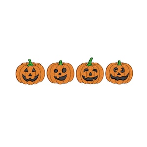 pumpkin smile embroidery design