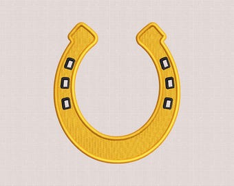 Horseshoe Embroidery Design, Lucky Western Horse Shoe, Embroidery File, 8 Sizes, Instant Download