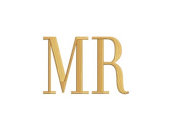 Mr Embroidery Design, Tall Serif Machine Embroidery File, 8 Sizes, Instant Download