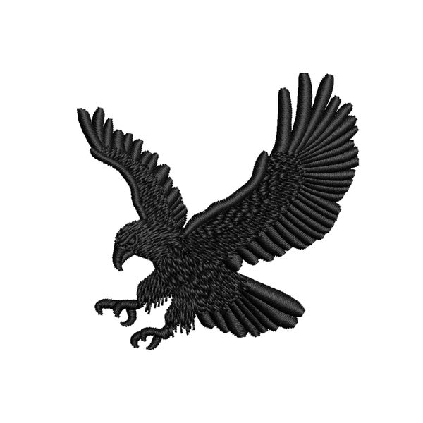 Eagle Embroidery Design, Eagle Machine Embroidery Eagle Silhouette With Spread Wings