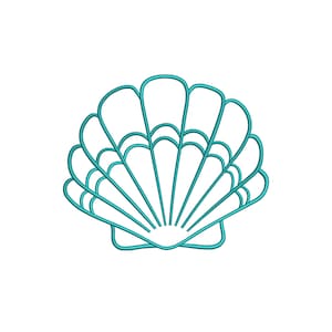 Muschel Stickmuster, Muschel Stickmuster, Maschinenstickerei, 6 Größen