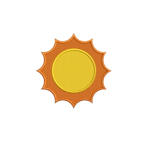 Sun Embroidery Design, Mini Sun Embroidery File, Summer Design