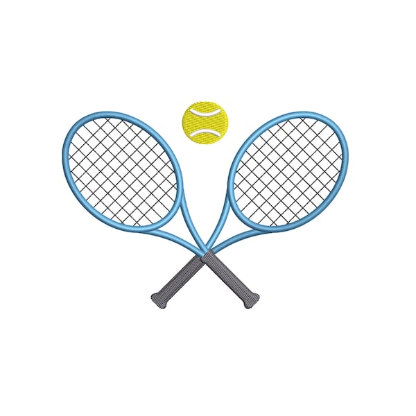 Tennis Emrboidery Design Tennis Racket with Ball Machine Embroidery Rackets Embroidery Tile Instant Download