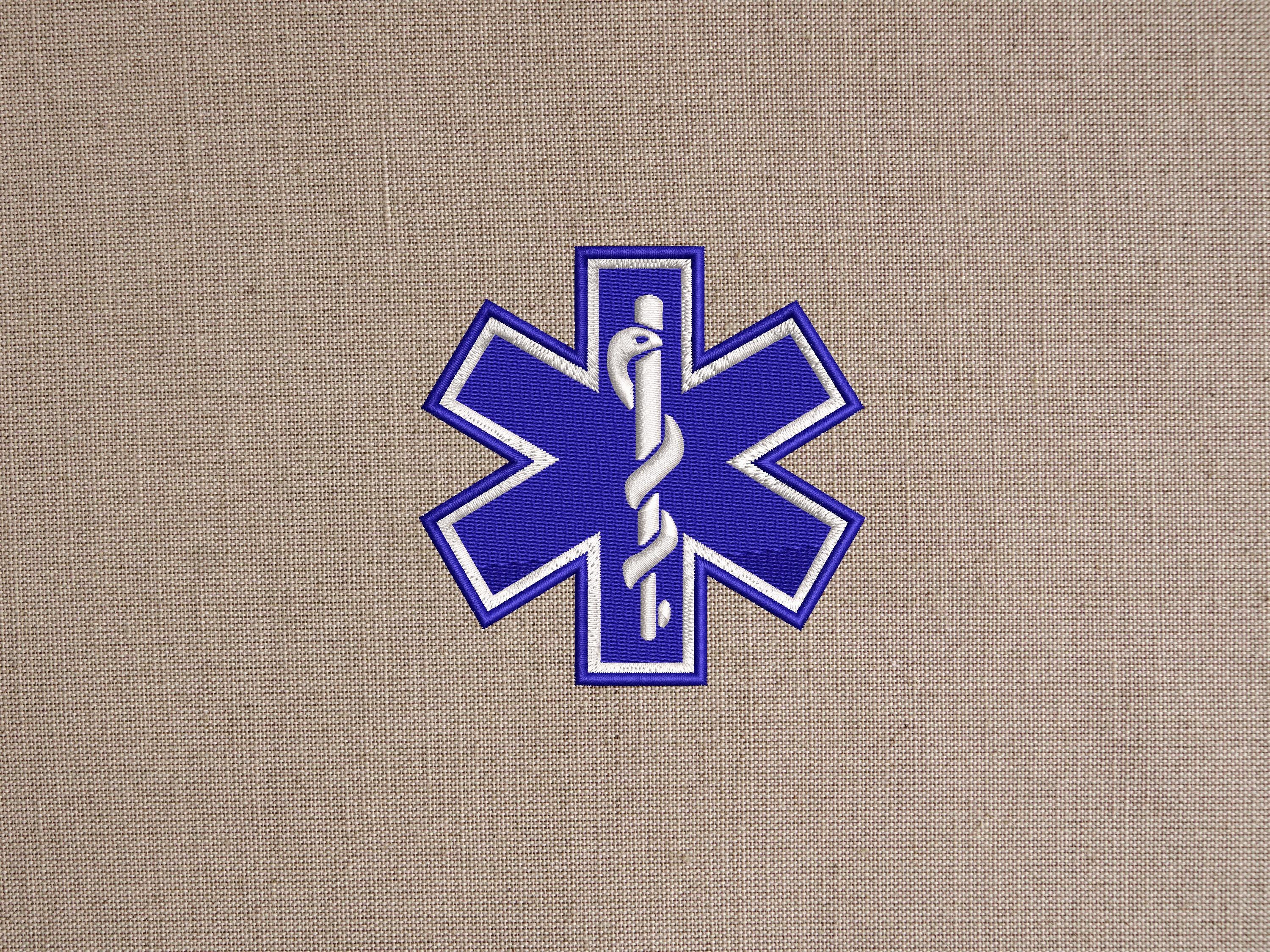 Star of Life Embroidery Design, Paramedic Rescue Symbol, Instant ...