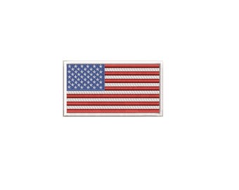 USA Flag Embroidery Design, Patriotic Machine Embroidery, 6 Sizes, Instant Download