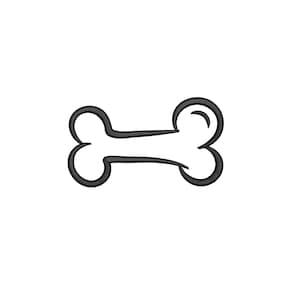 Dog Bone Eembroidery Design, Bone Outline Embroidery, Mini Dog Bone Machine Embroidery File, Pet Embroidery, 10 sizes, Instant Download