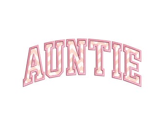 Auntie Curves Applique Embroidery Design, Arched Outline, Instant Download, 6 Sizes