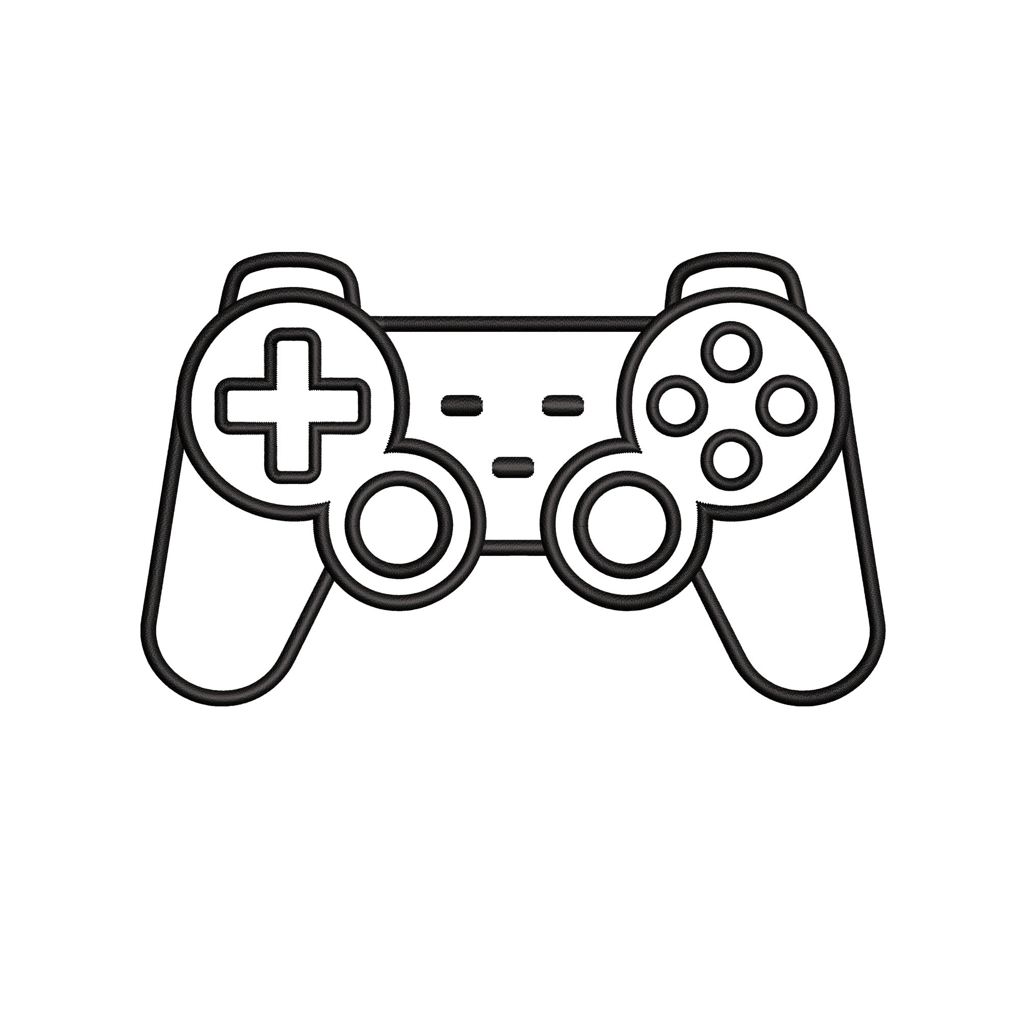 Game Controller Embroidery Design, Game pad Outline Machine Embroidery File, Joystick Machine Embroidery Instant Download