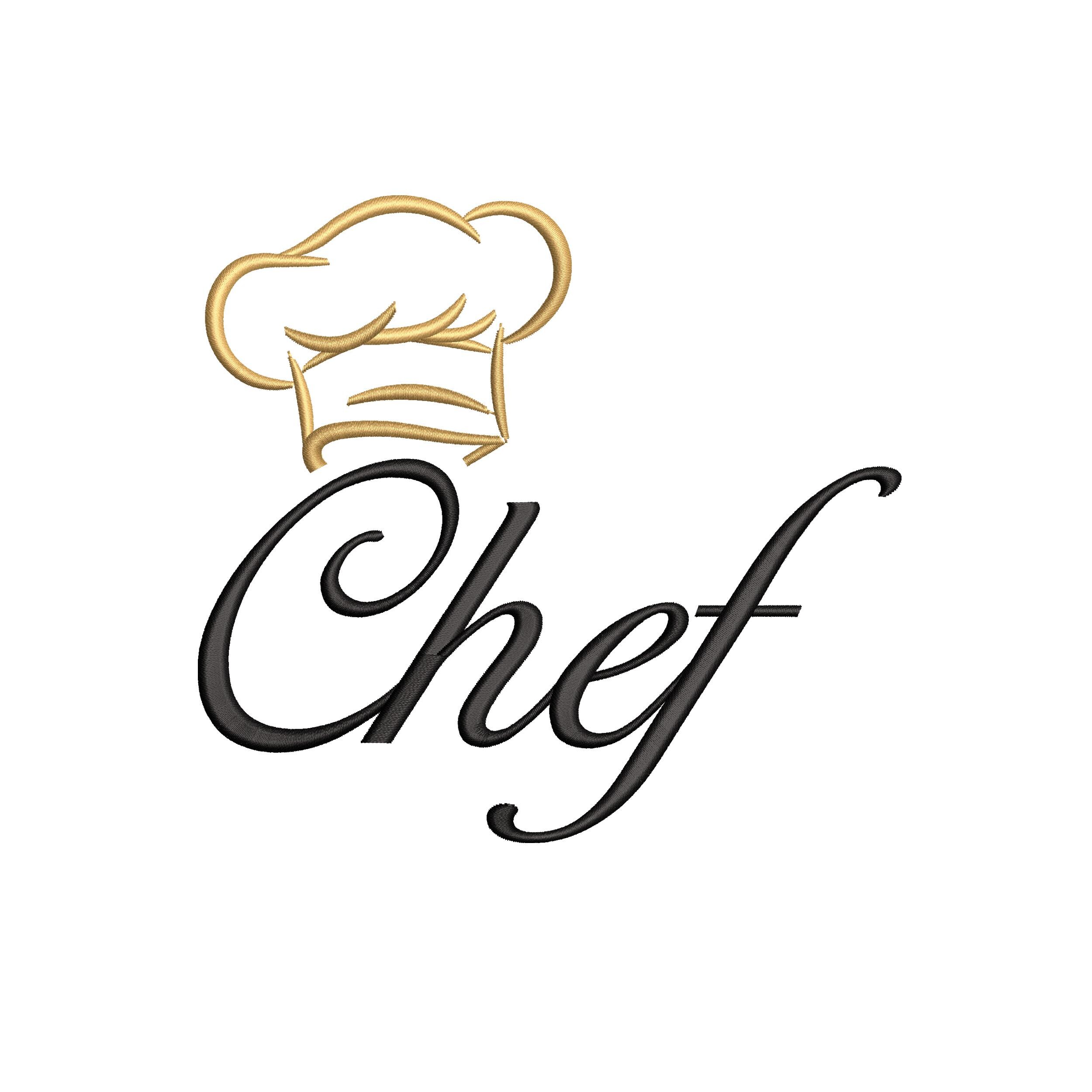 Chef Hat Embroidery Design, Kitchen Cooking Embroidery Pattern, Instant ...