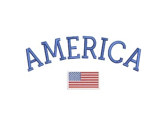 Amerika Stickerei, USA Flagge, Stickdatei, 4 Größen, Maschinenstickerei, Instant Download