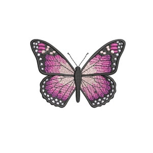 Butterfly Embroidery Design, Pink Butterfly Pattern Machine Embroidery File Instant Download, 6 Sizes