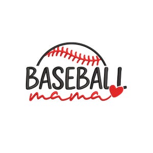 Baseball Mama Embroidery Design, Sporty Mom and Game Day Gift, Instant Download, 6 sizes
