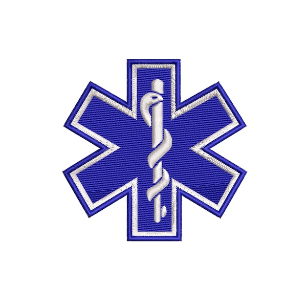 Star of Life Embroidery Design, Star of Life Machine Embroidery Design, Rescue Embroidery Design