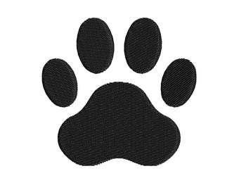 Dog Paw Print Embroidery Design Dog Paw Print Fill Stitch Paw dog Machine Embroidery Pattern, Instant Download, 8 Sizes