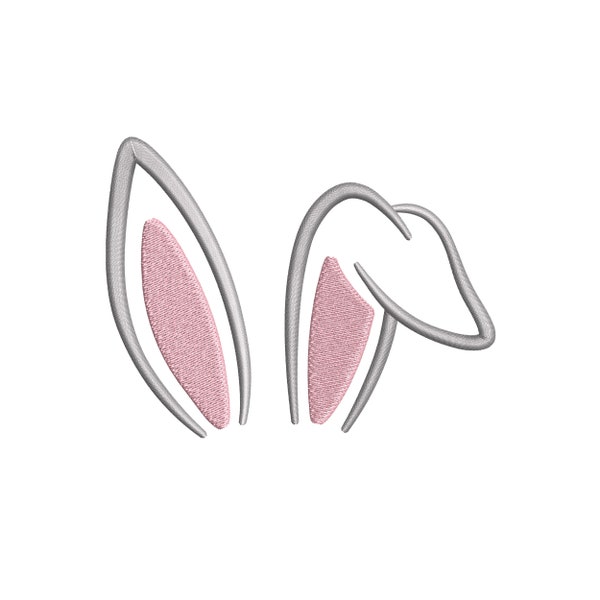 Bunny Ears Embroidery Design, Easter Bunny Ears Machine Embroidery File, 7 sizes Instant Download