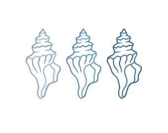 Seashell Outline Embroidery Design, Nautical Embroidery File, 6 Sizes, Instant Download