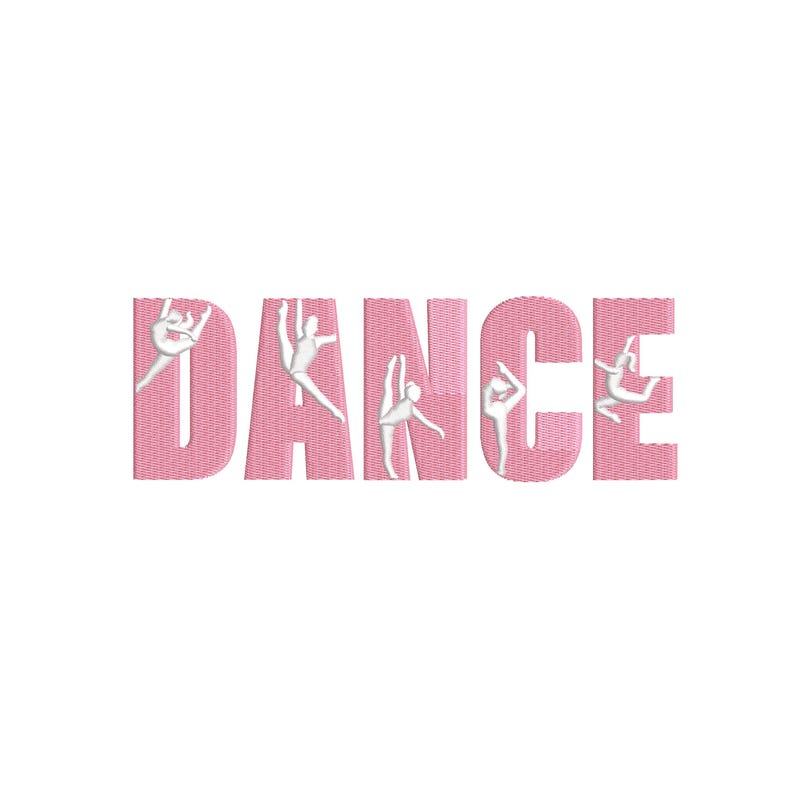 Dance Lettering Embroidery Design, Ballet Dancer Ballerina Machine ...