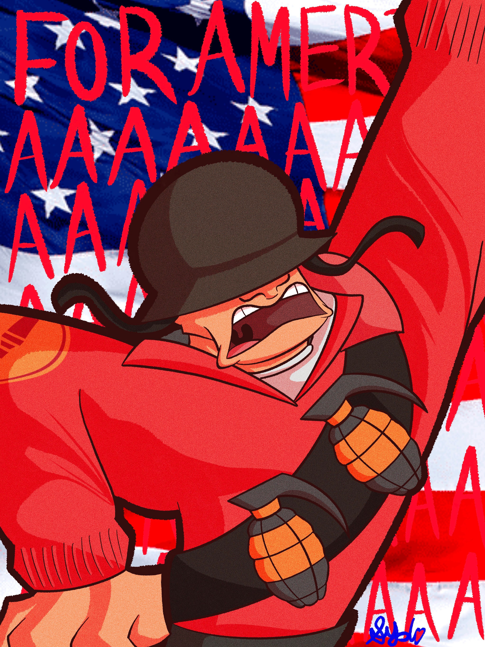 TF2 Soldier America Poster Etsy