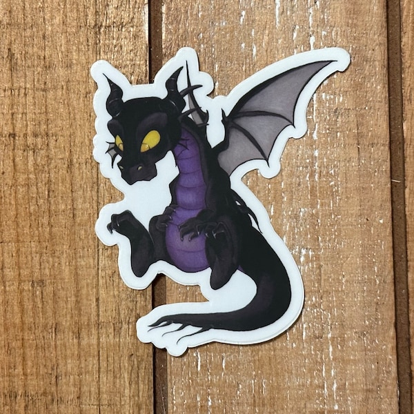 Baby Maleficent Inspired Vinyl Sticker, Dragon Sticker