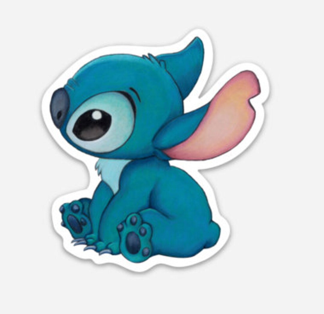 Stitch Inspired Vinyl Sticker Colored Pencil Art - Etsy