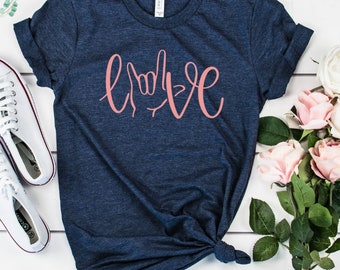 ASL Love T-Shirt: Sign Language 'I Love You' Design