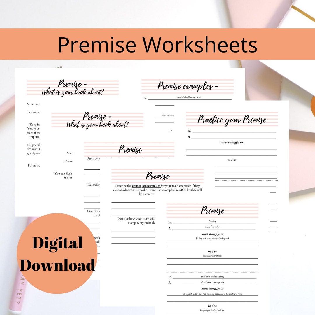 Story Premise Worksheets - Etsy