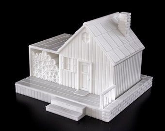 Stardew Valley House 3d printed model - paintable architectural miniature