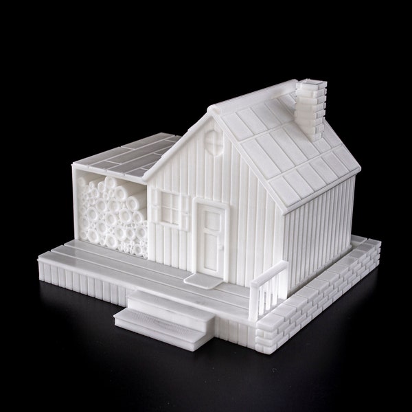 Stardew Valley House 3d printed model - paintable architectural miniature