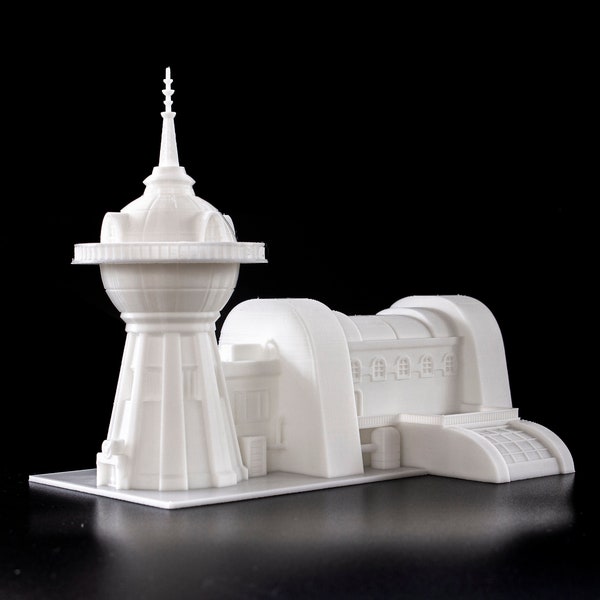 Futurama Planet Express Building 3d printed model - paintable architectural miniature