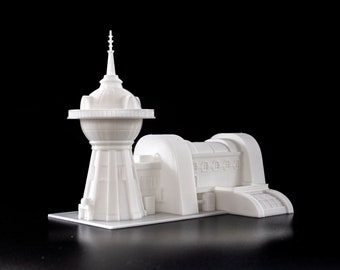 Futurama Planet Express Building 3d printed model - paintable architectural miniature