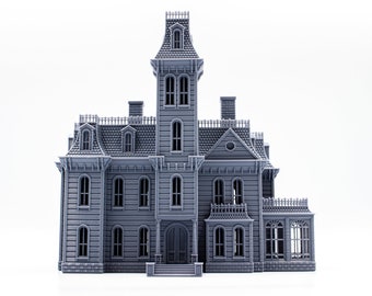 Addams Family House 3d printed building model - paintable architectural miniature