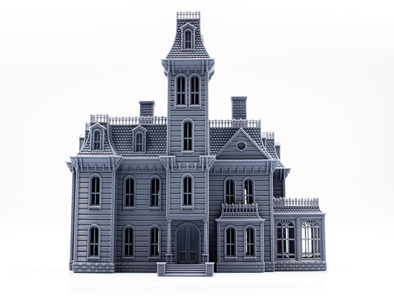 Addams Family House 3d printed building model paintable architectural miniature image 1