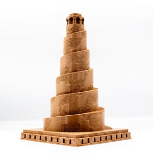 The Malwiya Tower building 3d printed model - Mosque of Samarra