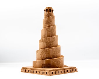 The Malwiya Tower building 3d printed model - Mosque of Samarra