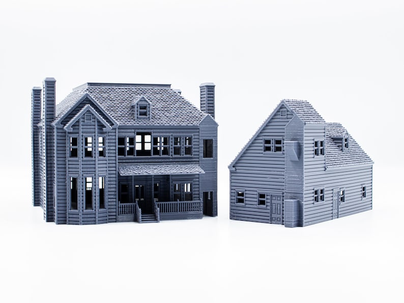 Scream Horror House 3d printed paintable architectural model image 10