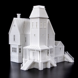 Beetlejuice Maitlands Haunted House 3d printed building model - paintable architectural miniature