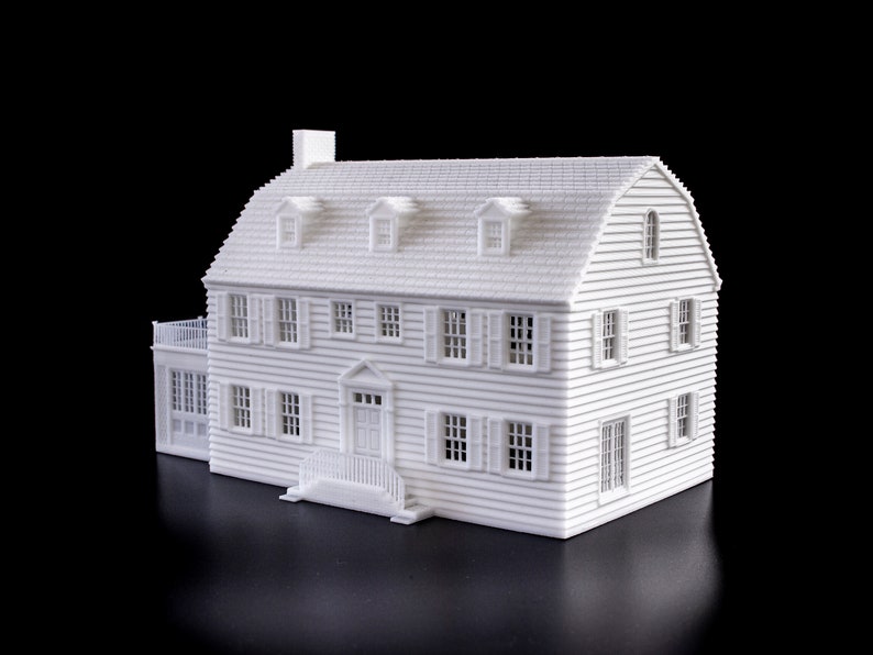 Modello stampato 3d di Amityville Horror Haunted House miniatura architettonica verniciabile immagine 5