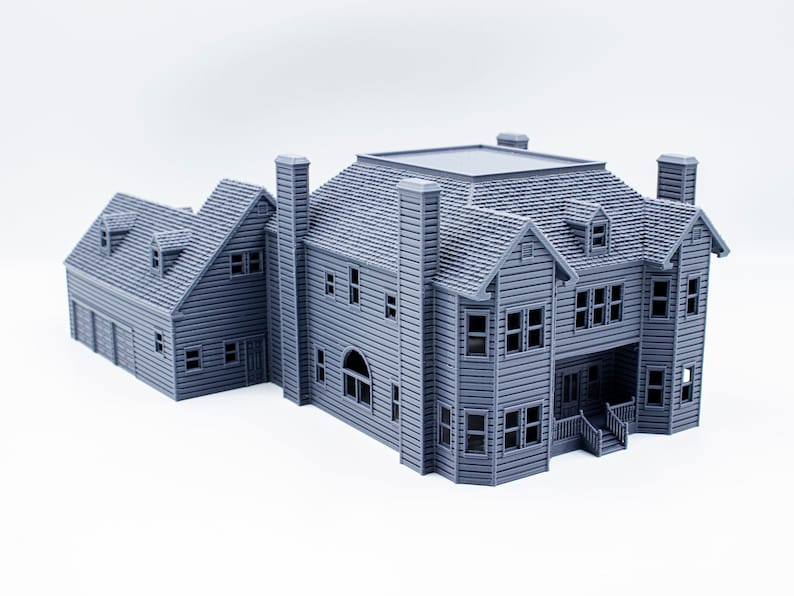 Scream Horror House 3d printed paintable architectural model image 9