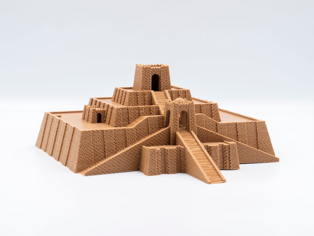 The Great Ziggurat of Ur Ancient Building 3d Printed Miniature Model Etsy