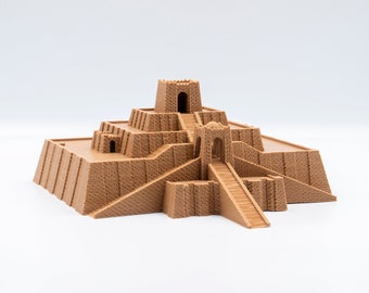 The Great Ziggurat of Ur ancient building 3d printed miniature model