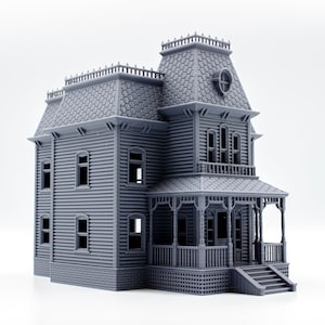 Psycho Bates Mansion 3d printed building model - paintable architectural miniature