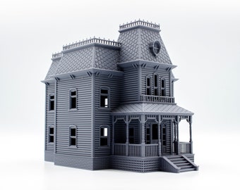 Psycho Bates Mansion 3d printed building model - paintable architectural miniature