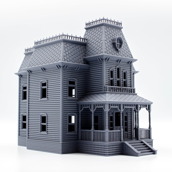 Psycho Bates Mansion 3d printed building model - paintable architectural miniature