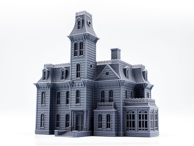 Addams Family House 3d printed building model paintable architectural miniature image 4