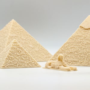 Giza Pyramid Complex ancient buildings 3d printed model - Sphinx, Khufu, Khafre and Menkaure