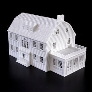 Modello stampato 3d di Amityville Horror Haunted House miniatura architettonica verniciabile immagine 9