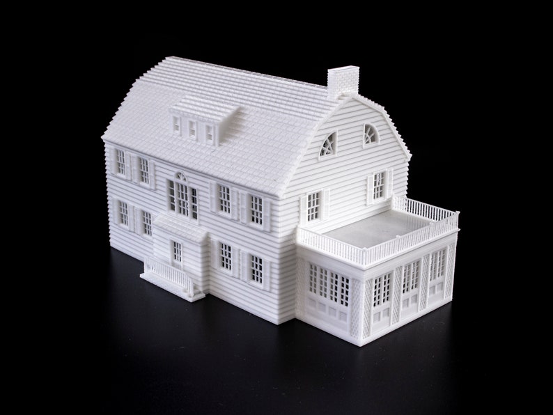 Amityville Horror Haunted House 3D-geprint model overschilderbaar architectonisch miniatuur afbeelding 9