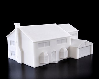 The Simpsons House 3d printed model - paintable architectural miniature