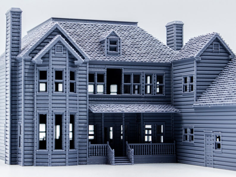 Scream Horror House 3d printed paintable architectural model image 2