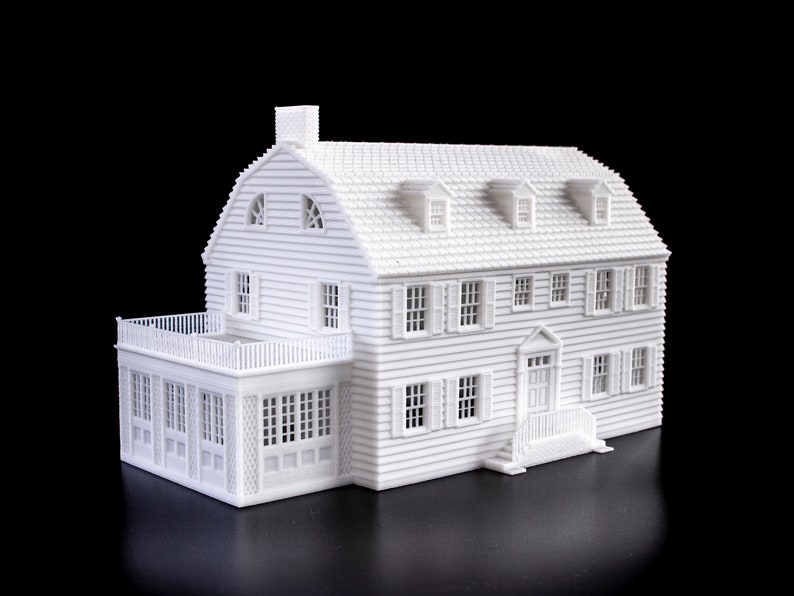 Amityville Horror Haunted House 3D-geprint model overschilderbaar architectonisch miniatuur afbeelding 1